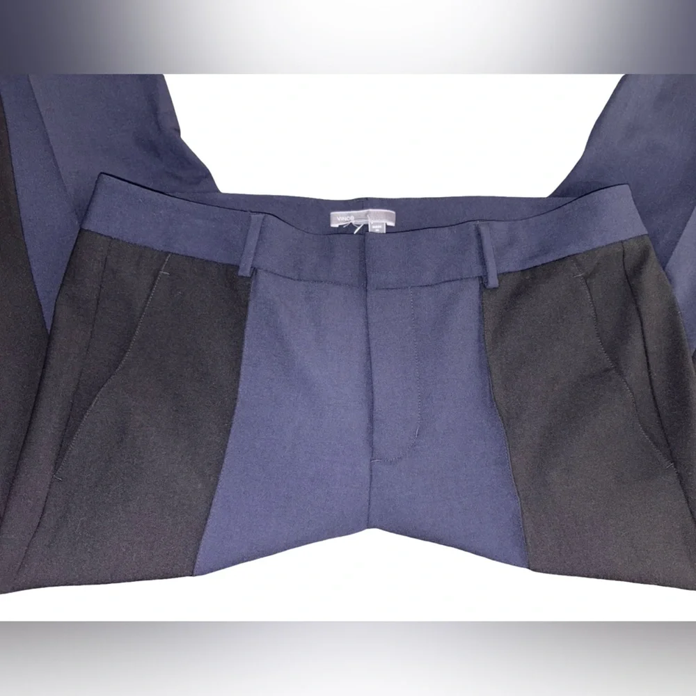 Vince Wool Blend Contrast Panel Slim Ankle Pants Size 8 NWT - Picture 4 of 13